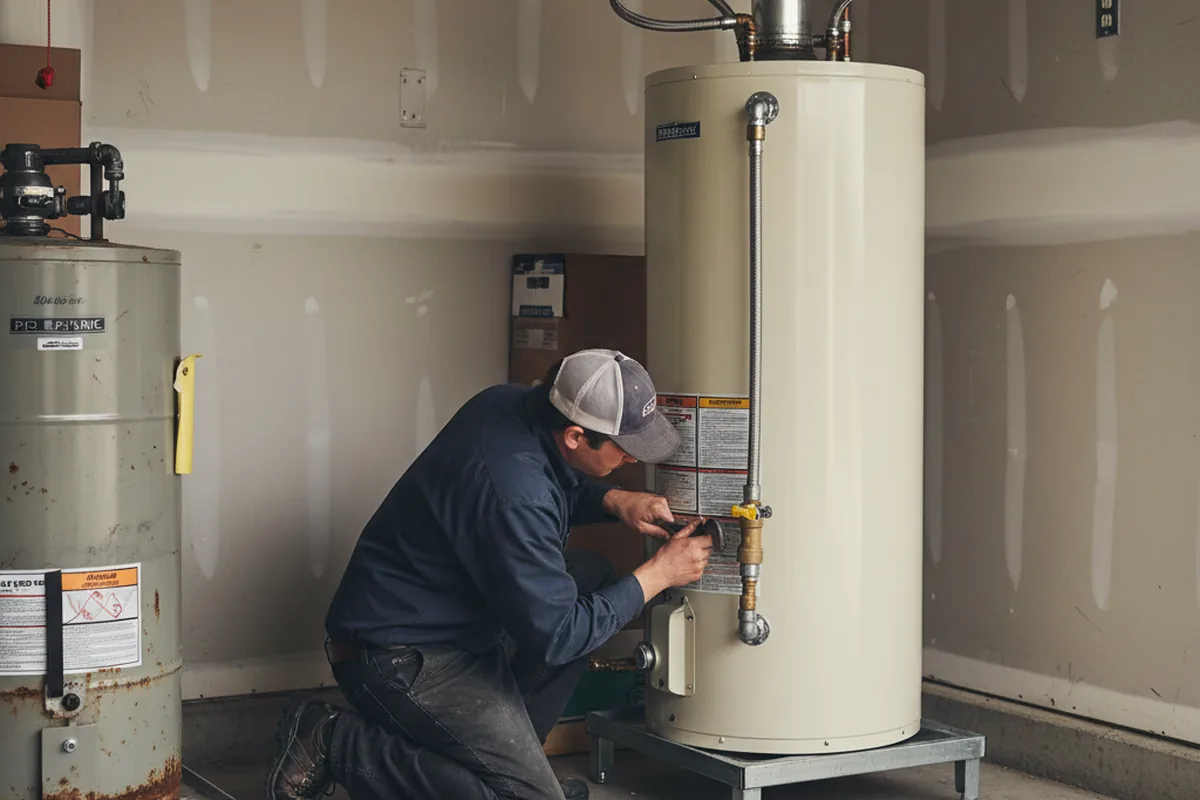 Water heater and shutoff valve replacement in Granbury